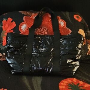 Jessica Simpson Glossy Black Tote Bag